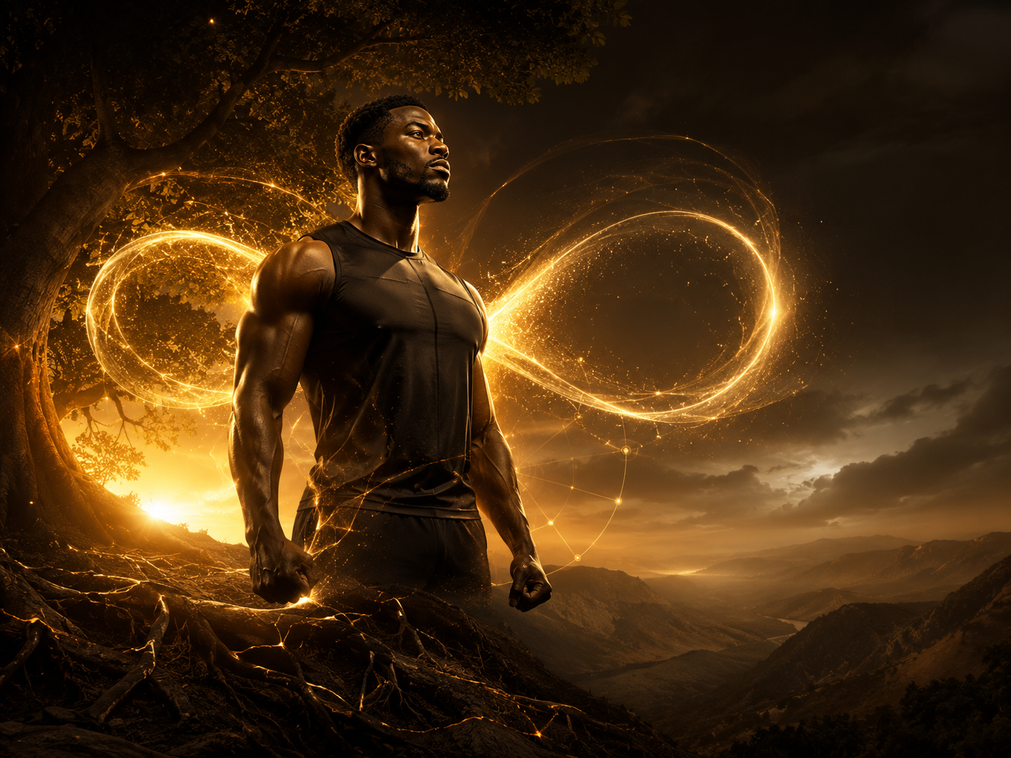 Black man representing strength, discipline, and source